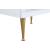 Marisol 3-Drawer Wood Veneer Nightstand with Brushed Gold Metal Legs & Handle