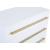 Marisol 5-Drawer Wood Veneer Chest with Brushed Gold Metal Legs & Handle