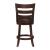 Edmond Transitional Faux-Leather Swivel Counter Height Chair w/Slat Back