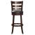 Edmond Transitional Faux-Leather Swivel Pub Chair w/Slat Back