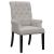 Alana Tufted Back Fabric Arm Chair with Nailhead Trim