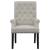 Alana Tufted Back Fabric Arm Chair with Nailhead Trim