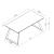 Smith Rectangle Ceramic Top Dining Table with Metal Base