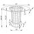 Ellie Round Glass Top Counter Height Table with Mirrored Pedestal Base