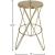 Mercury Iron Bar Stool with Brushed Gold Seat & Gold Base