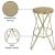 Mercury Iron Bar Stool with Brushed Gold Seat