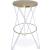 Mercury Iron Bar Stool with Brushed Gold Seat & White Base