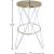 Mercury Iron Bar Stool with Brushed Gold Seat