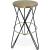 Mercury Iron Bar Stool with Brushed Gold Seat & Black Base