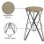 Mercury Iron Bar Stool with Brushed Gold Seat