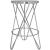 Mercury Counter Stool with Brushed Silver Seat & Black Base