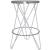 Mercury Counter Stool with Brushed Silver Seat