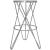 Mercury Bar Stool with Brushed Silver Seat