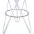 Mercury Bar Stool with Brushed Silver Seat & White Base