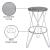 Mercury Bar Stool with Brushed Silver Seat & White Base