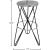 Mercury Bar Stool with Brushed Silver Seat
