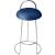 Ring Velvet Counter Stool with Brushed Chrome Metal Frame