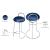 Ring Velvet Counter Stool with Brushed Chrome Metal Frame
