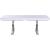 Excel Extendable Rectangular Lacquer Dining Table with Chrome Stainless Steel Base