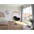 Luna Acrylic Swing Bubble Accent Chair with Gold Metal Base