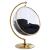 Luna Acrylic Swing Bubble Accent Chair with Metal Base