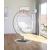 Luna Acrylic Swing Bubble Accent Chair with Chrome Metal Base