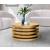 Levels Round Brushed Metal Coffee Table