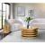 Levels Round Brushed Iron End Table