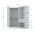Mulberry 3.0 Sectional Corner Wardrobe Closet w/2 Drawers