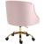 Arden Velvet Office Chair with Gold Base