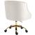 Arden Velvet Office Chair with Gold Base