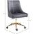 Karina Velvet Office Chair with Gold Base