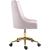 Karina Velvet Office Chair with Gold Base