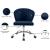 Finley Velvet Office Chair with Chrome Base