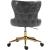 Hendrix Faux Leather Office Chair with Gold Base