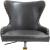 Hendrix Faux Leather Office Chair with Gold Base