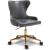 Hendrix Faux Leather Office Chair with Gold Base