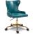 Hendrix Faux Leather Office Chair with Gold Base