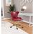 Hendrix Faux Leather Office Chair with Gold Base