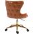 Hendrix Faux Leather Office Chair with Gold Base