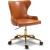 Hendrix Faux Leather Office Chair with Gold Base