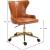 Hendrix Faux Leather Office Chair with Gold Base