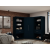 Mulberry 2.0 Semi Open 3 Sectional Wardrobe Corner Closet w/4 Drawers