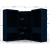 Mulberry 2.0 Semi Open 3 Sectional Wardrobe Corner Closet w/4 Drawers