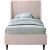 Eva Velvet Twin Size Bed