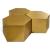 Hexagon 3-Piece Metal Modular Coffee Table