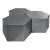 Hexagon 3-Piece Metal Modular Coffee Table