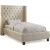 Ashton Linen Fabric Twin Size Bed