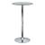 Abiline Glass Top Round Bar Table Chrome
