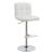 Lenny Leatherette Adjustable Height Bar Stool with Chrome Base
